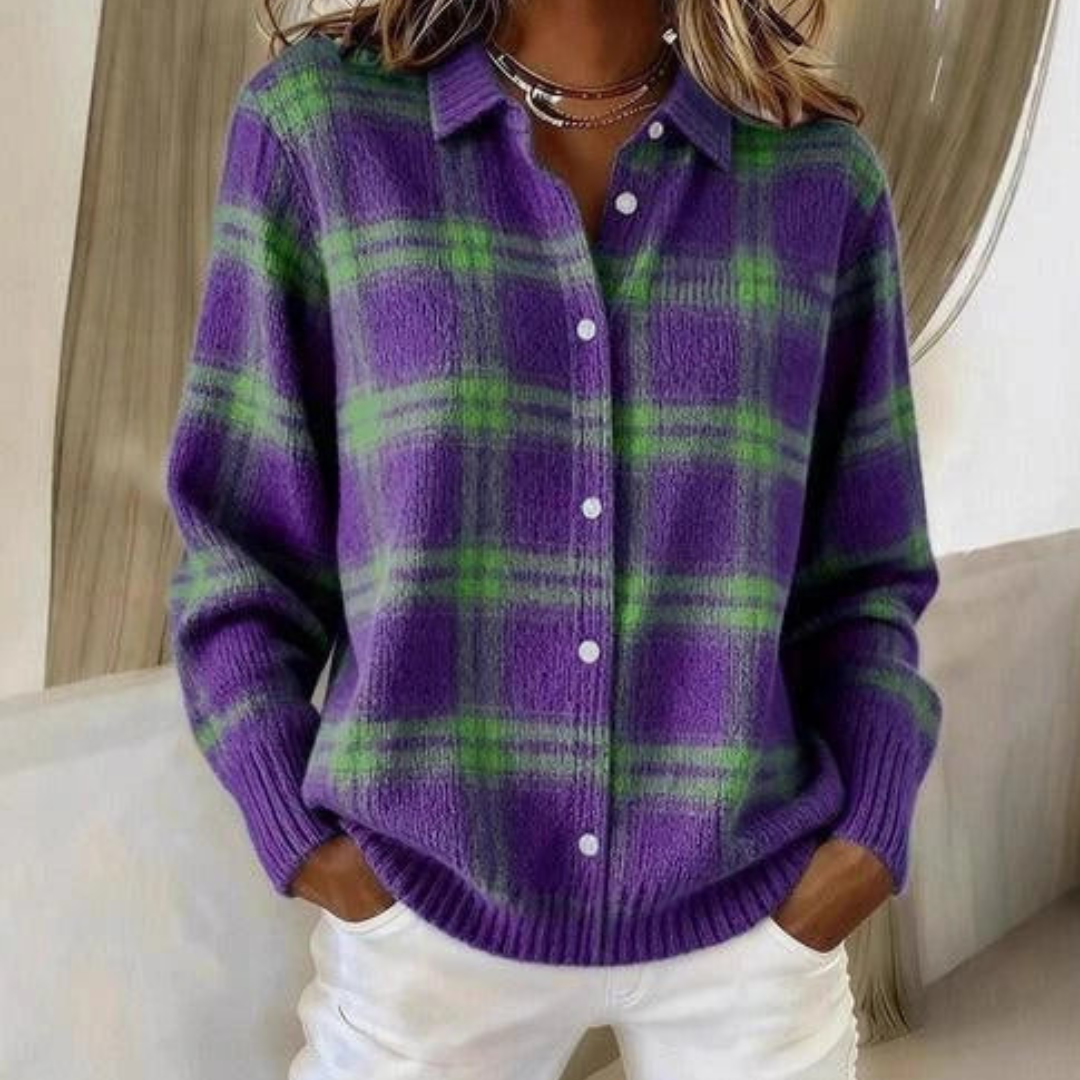 Fiorenza | Cardigan in Maglia a Quadri