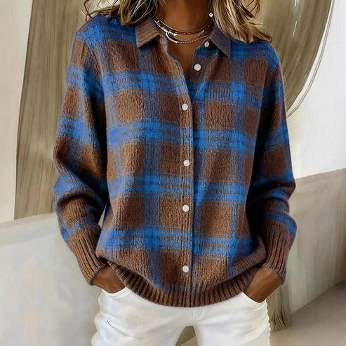 Nadia | Cardigan in Maglia a Quadri