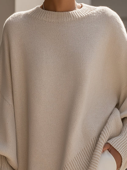 Ludwika™ | Sweter Oversize z Szerokim Dekoltem