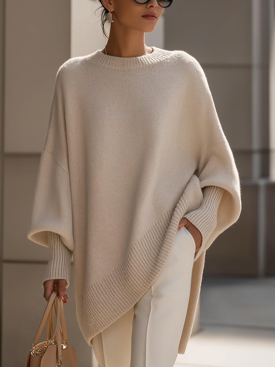 Ludwika™ | Sweter Oversize z Szerokim Dekoltem