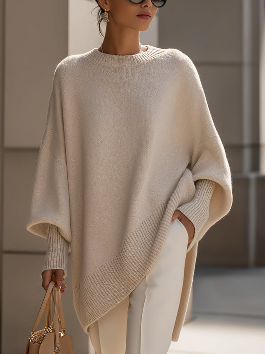 Jennifer™ | Oversizowy Sweter z Szerokim Dekoltem