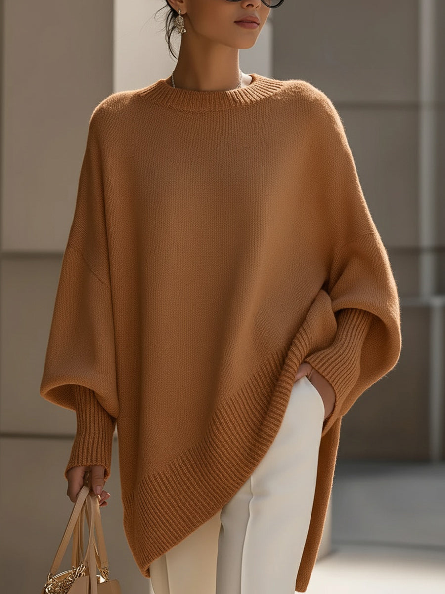 Ludwika™ | Sweter Oversize z Szerokim Dekoltem