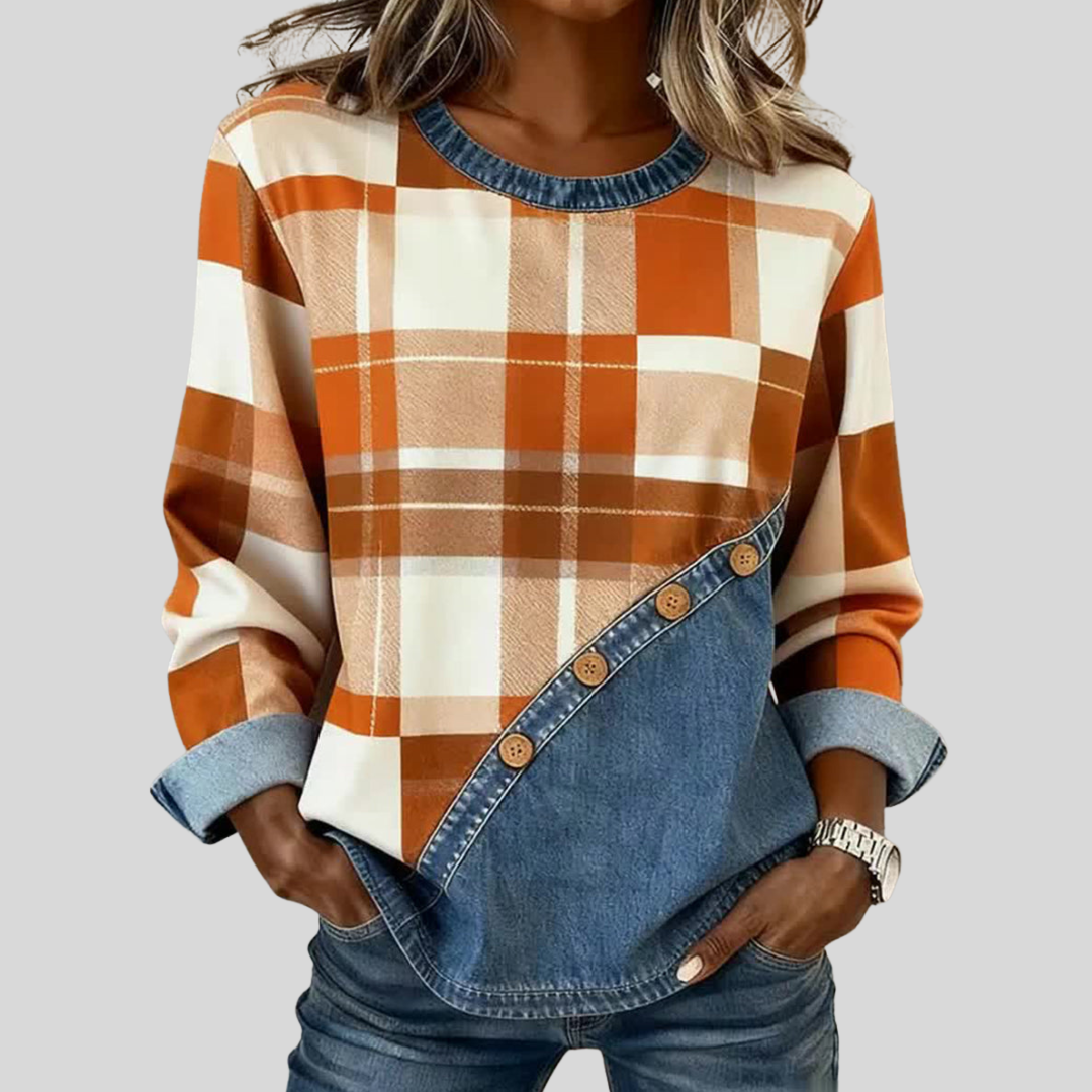 Krystyna™ | Sportowy Top Patchwork