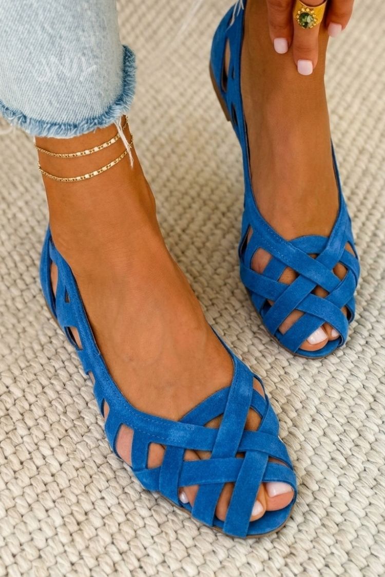 Caterina | Sandały Plecione Żywe Lato