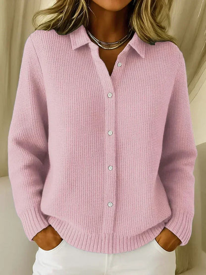 Rachela™ | Sweter Rozpinany z Fakturą na Guziki