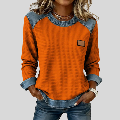 Dorota™ | Sportowy Sweter z Kontrastami