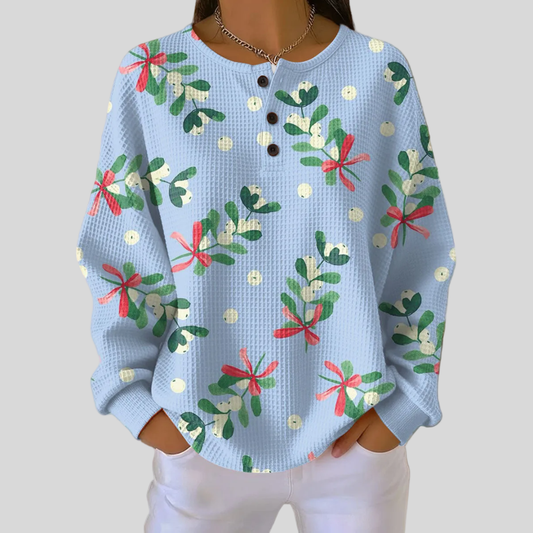 Jolanta™ | Świąteczna Bluza w Kwiaty