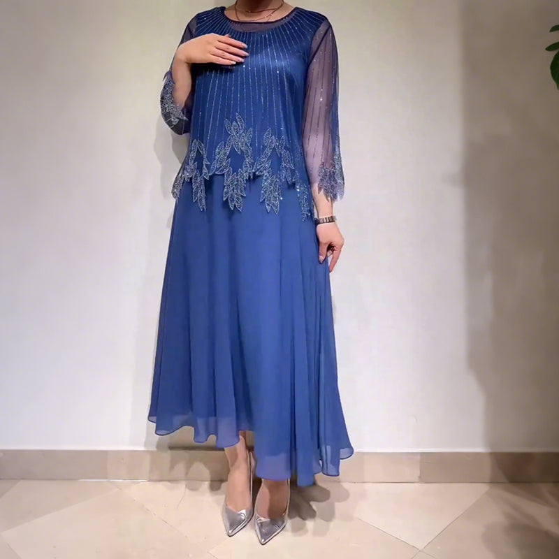 Alicja™ Elegancka sukienka z błyszczącą przezroczystą warstwą wierzchnią 💫