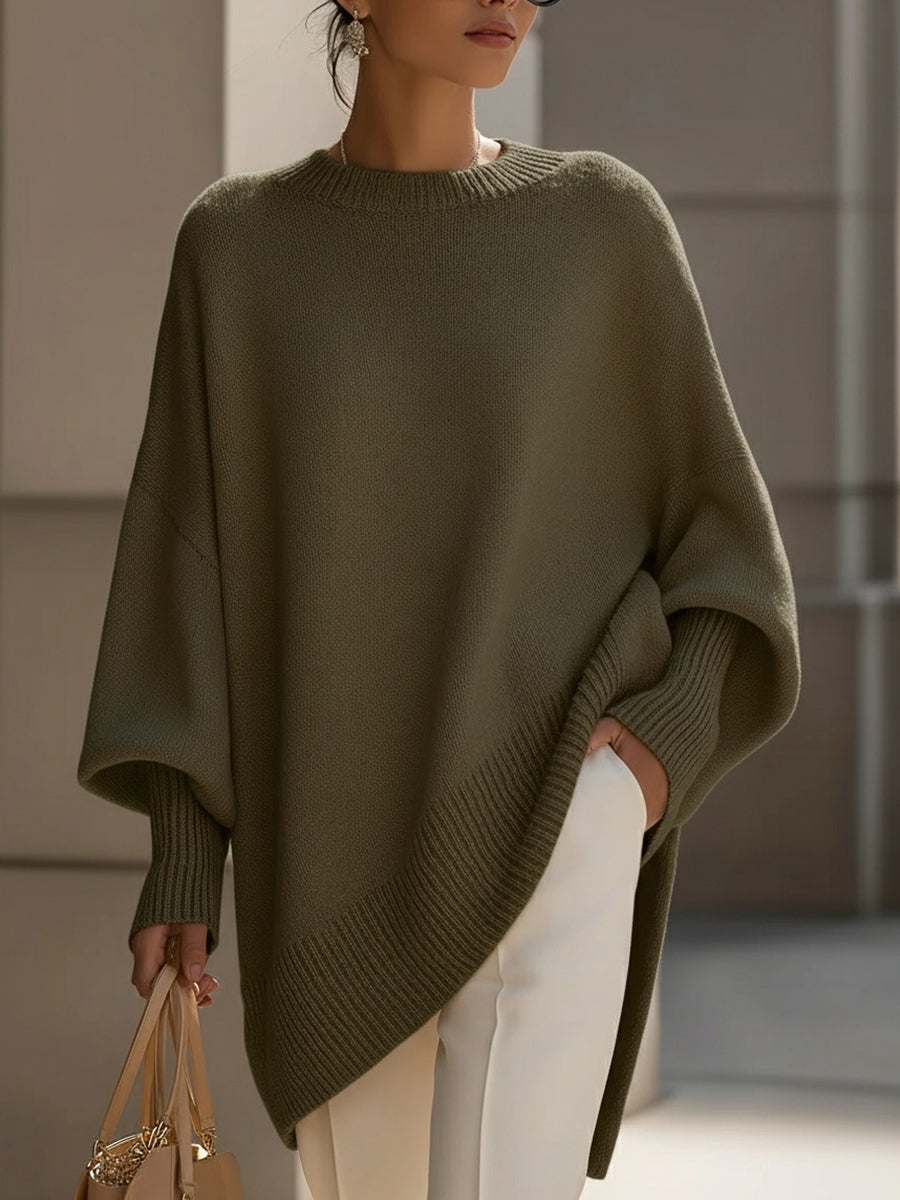 Ludwika™ | Sweter Oversize z Szerokim Dekoltem