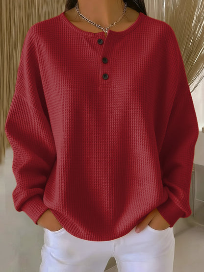 Miranda™ | Bluza Henley z Fakturą