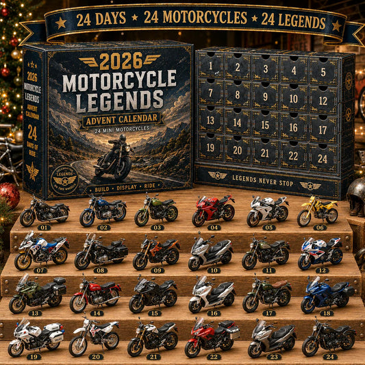 Kalendarz Adwentowy z Legendarnymi Motocyklami 2026 — 24 Kolekcjonerskie Modele