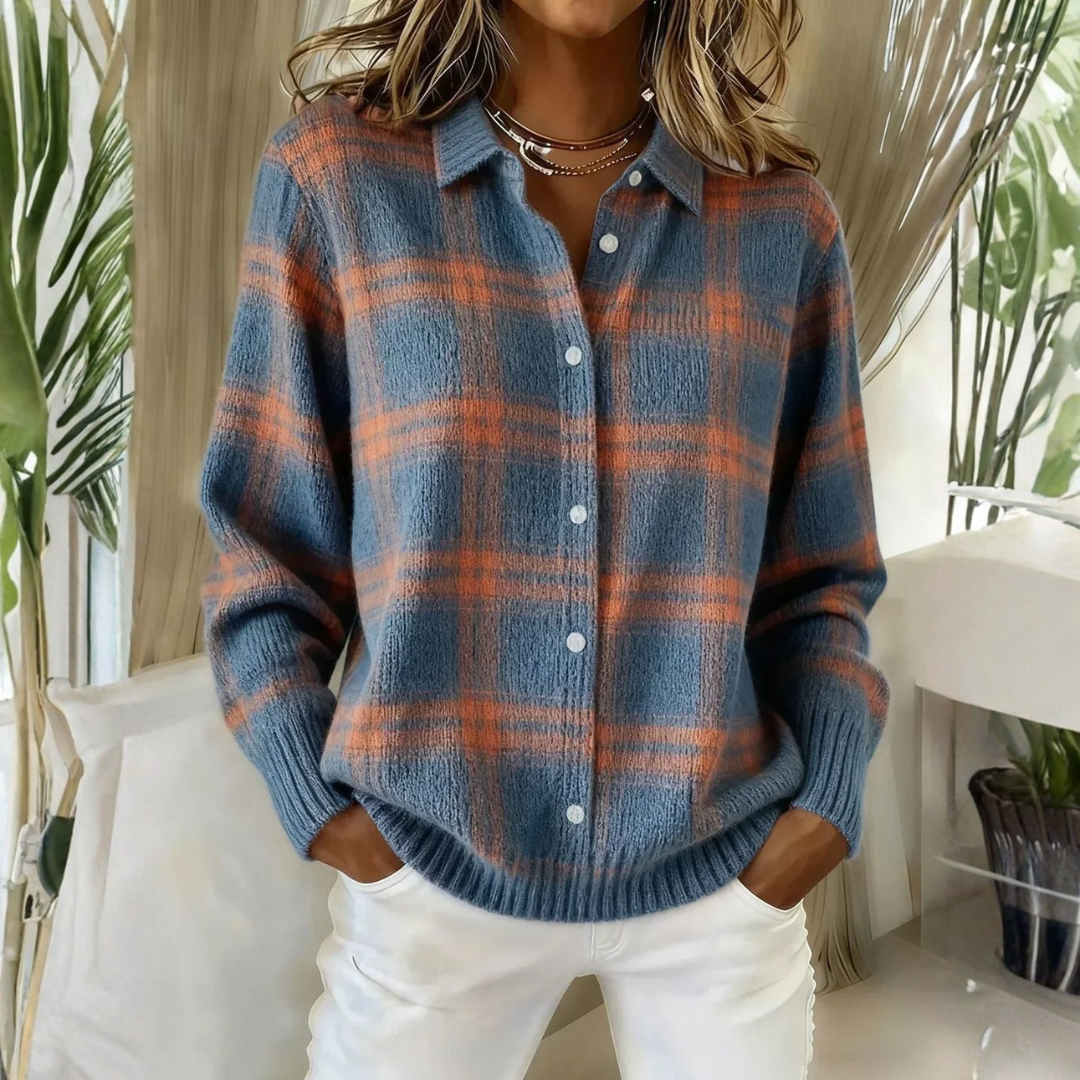 Grazia | Cardigan in Maglia a Quadri