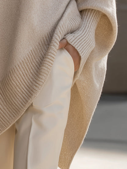 Ludwika™ | Sweter Oversize z Szerokim Dekoltem