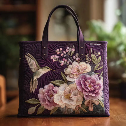 Koliber i Orchidea | Pikowana Torba Shopperka