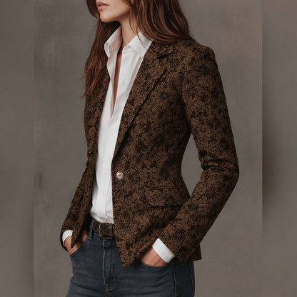 Jerzyna™ | Taliowana Marynarka Żakardowa Paisley