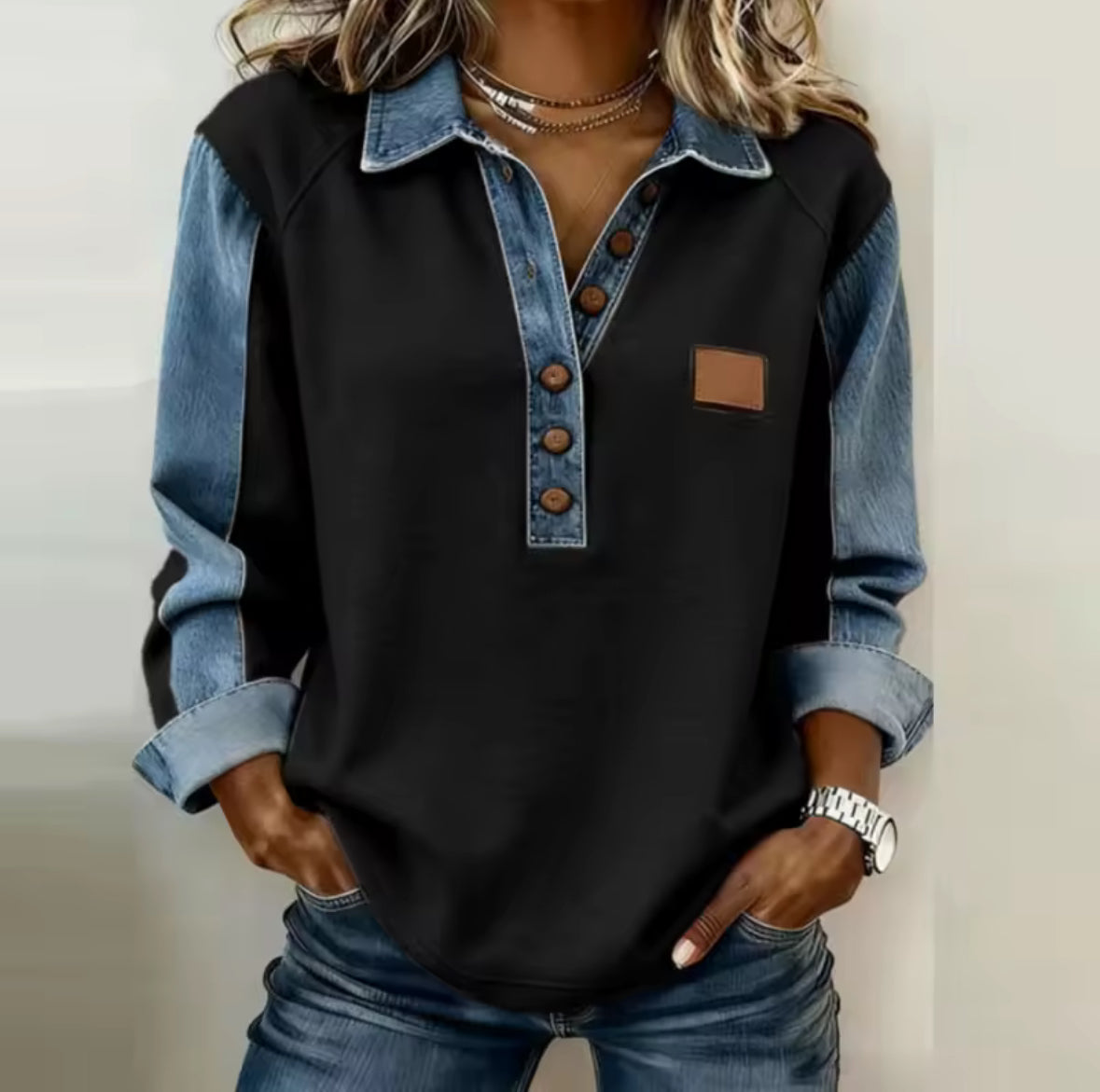 Eliza™ | Sportowy Sweter Kontrastowy