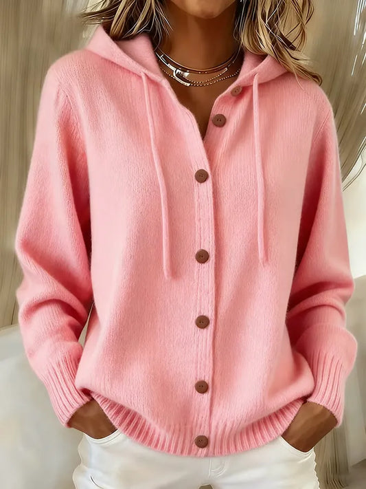Bettina™ | Rozpinany Sweter z Kapturem na Guziki