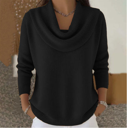 Jola™ | Sweter z Drapowanym Dekoltem