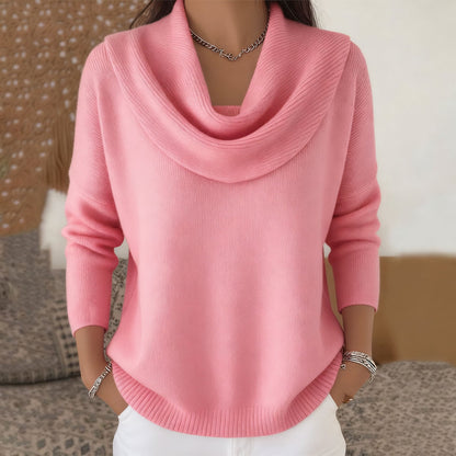 Jola™ | Sweter z Drapowanym Dekoltem