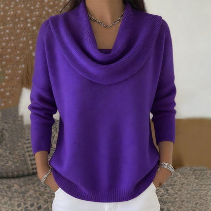 Jola™ | Sweter z Drapowanym Dekoltem