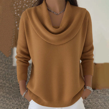 Jola™ | Sweter z Drapowanym Dekoltem
