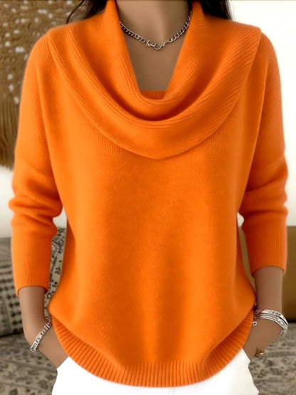 Jola™ | Sweter z Drapowanym Dekoltem