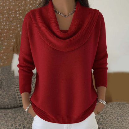 Jola™ | Sweter z Drapowanym Dekoltem