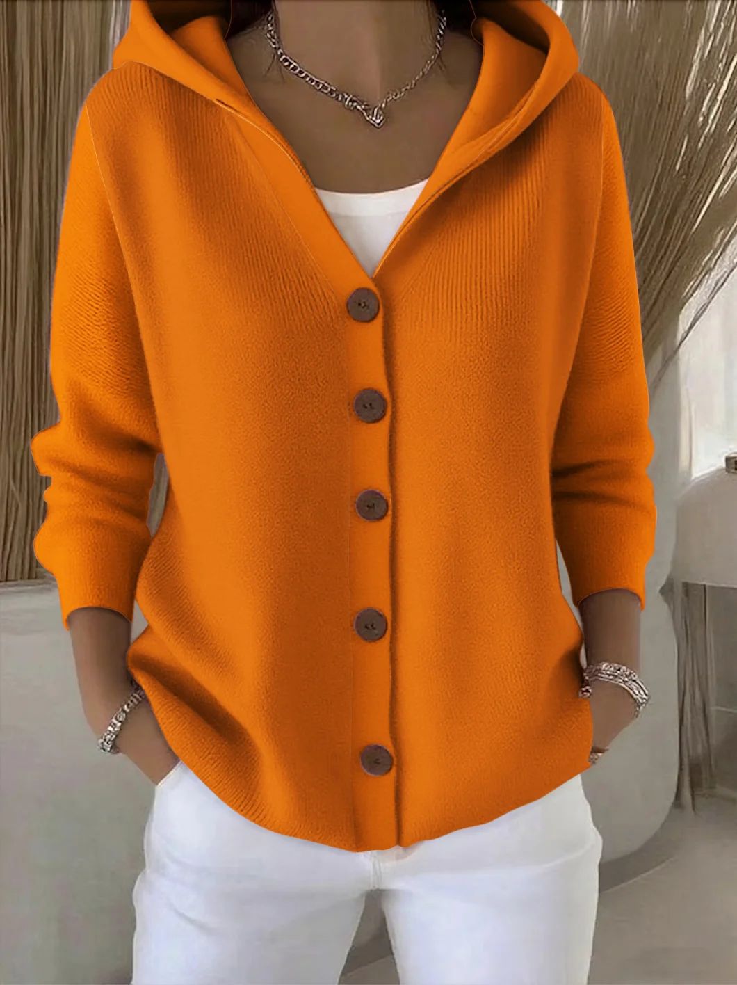 Rozeta™ | Rozpinany Sweter z Kapturem