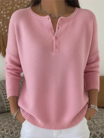 Ernesta™ | Sweter z Guzikami Henley