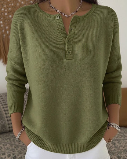 Ernesta™ | Sweter z Guzikami Henley