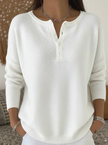 Ernesta™ | Sweter z Guzikami Henley