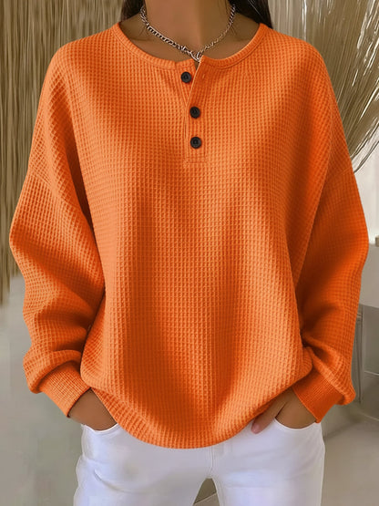 Miranda™ | Bluza Henley z Fakturą