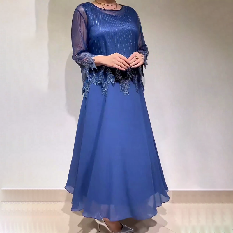 Alicja™ Elegancka sukienka z błyszczącą przezroczystą warstwą wierzchnią 💫