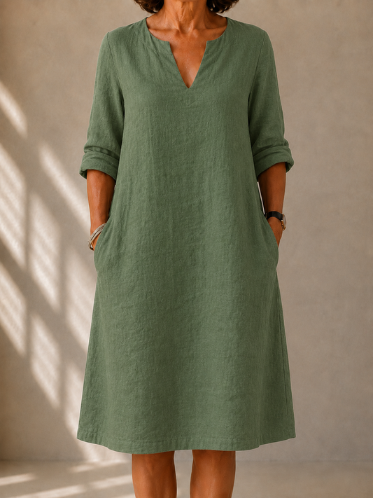 Diane™ | Elegancka Lniana Sukienka Letnia