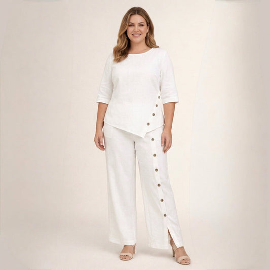 Grazyna™ | Elegancki Komplet Lniany