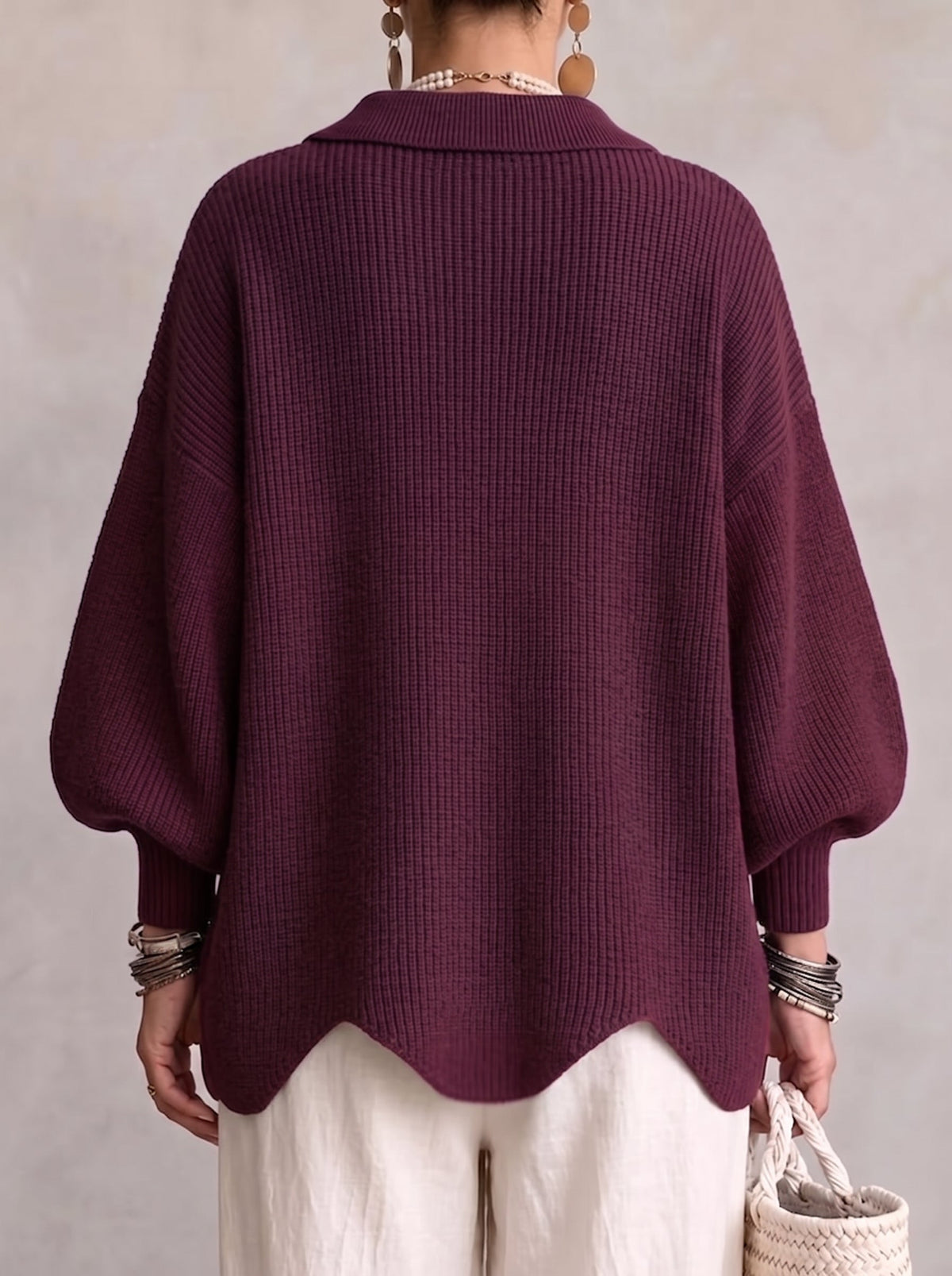 Otylia™ | Sweter Oversize na Złote Guziki