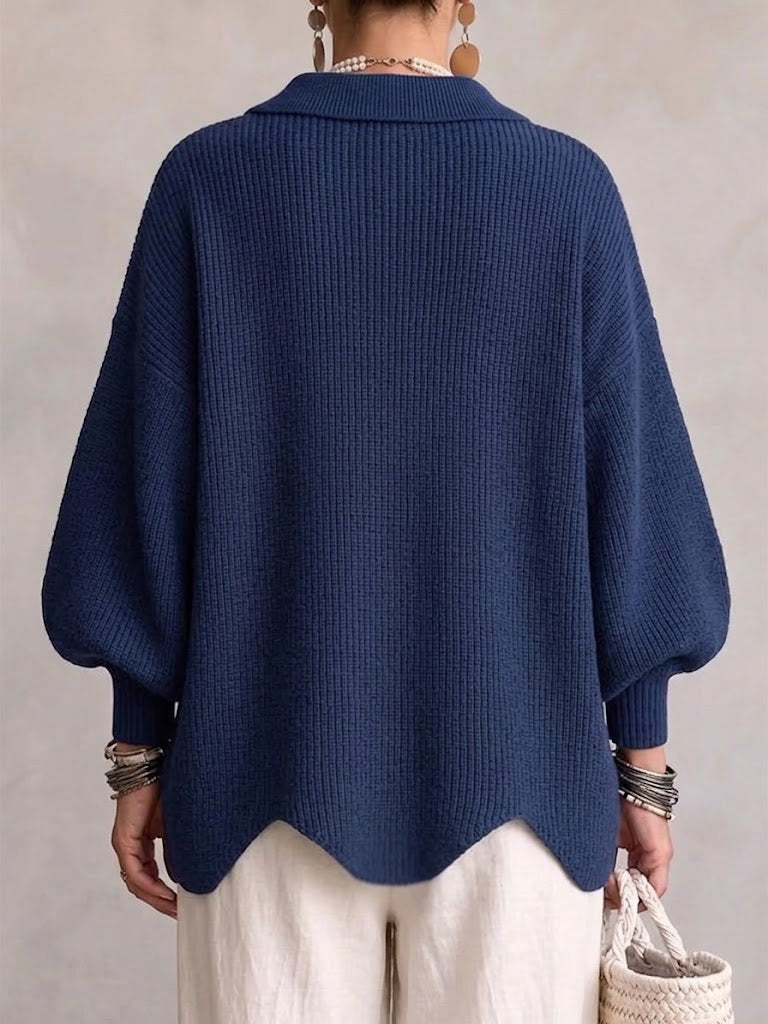 Otylia™ | Sweter Oversize na Złote Guziki