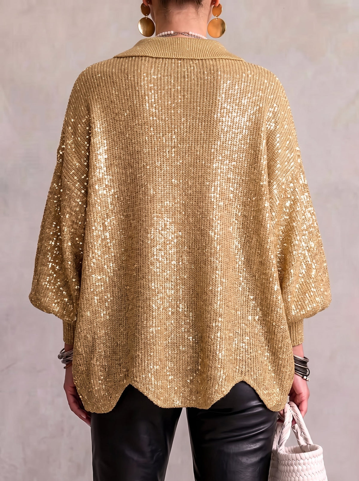 Otylia™ | Sweter Oversize na Złote Guziki