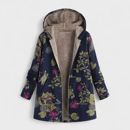 Klara™ | Ciepła Pikowana Parka w Kwiaty
