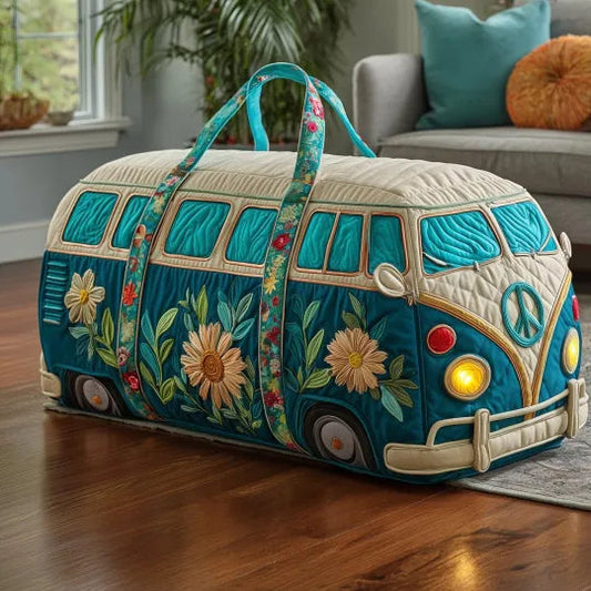 Hippie Bus w Drodze | Pikowana Torba Podróżna