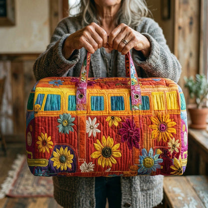 Retro Hippie Bus | Pikowana Torba Podróżna