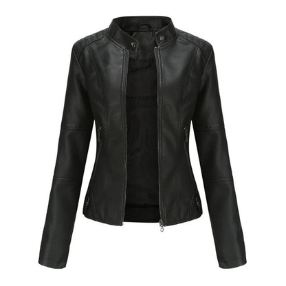 Helena™ | Elegancka Kurtka Moto ze Stójką