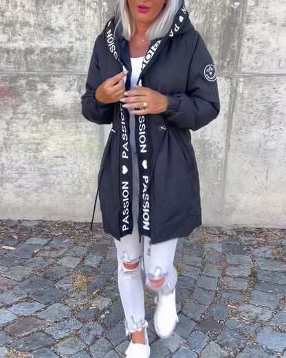 Kamila™ | Parka Midi z Kapturem i Troczkami